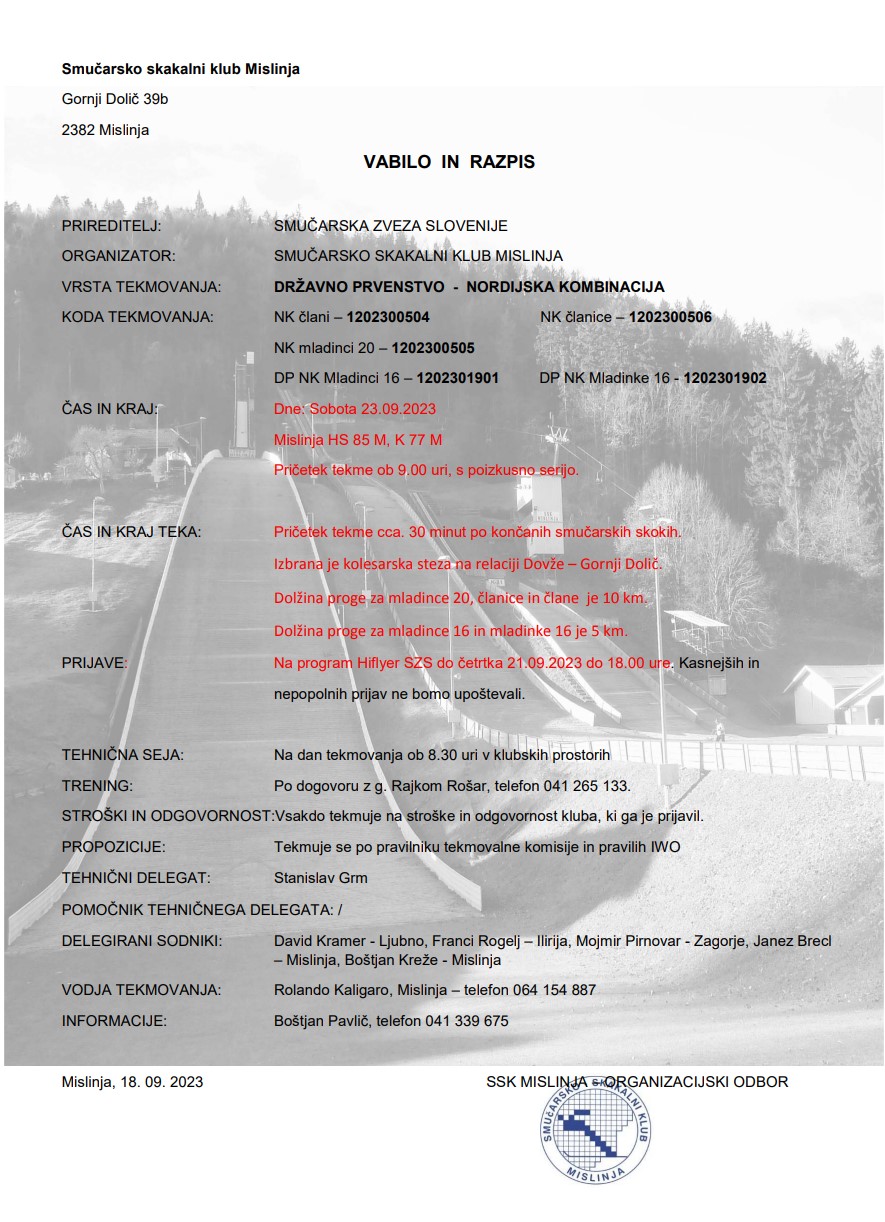 Državno prvenstvo - nordijska kombinacija